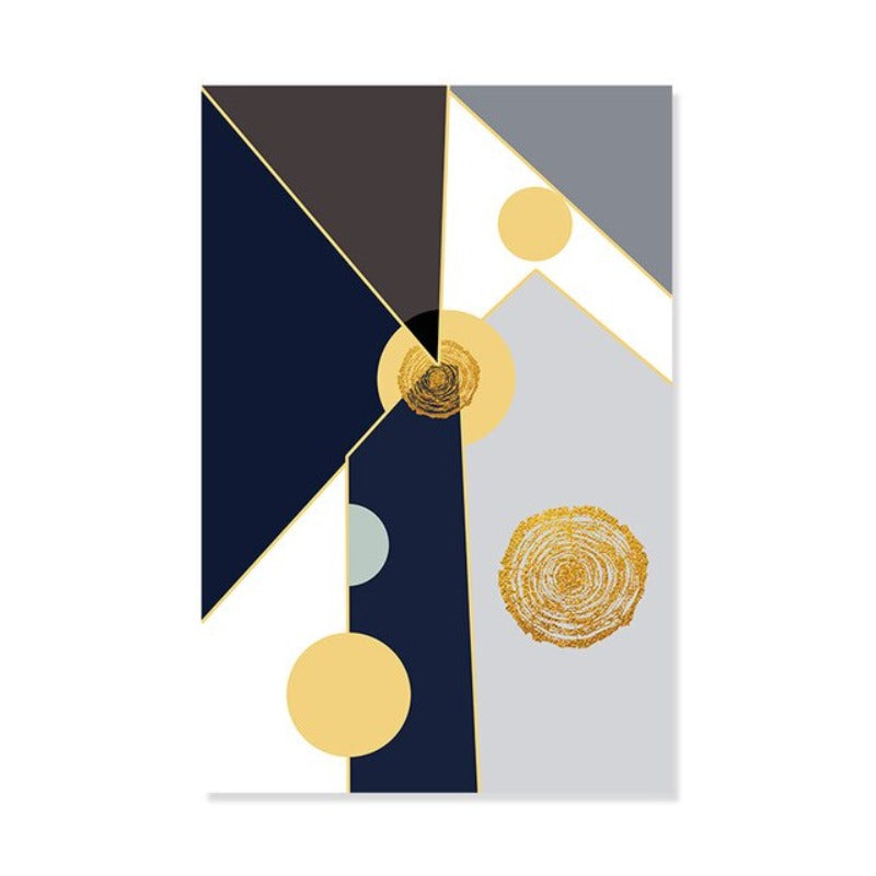 Geometrische Farbenfrohe Designs - Leinwand Wandkunst Malerei
