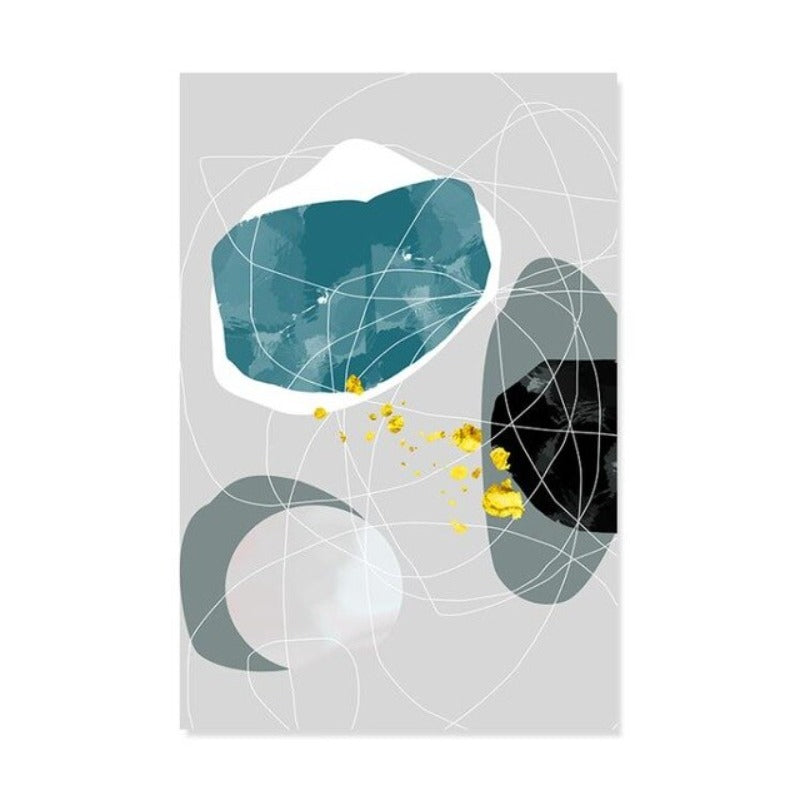 Geometrische Farbenfrohe Designs - Leinwand Wandkunst Malerei