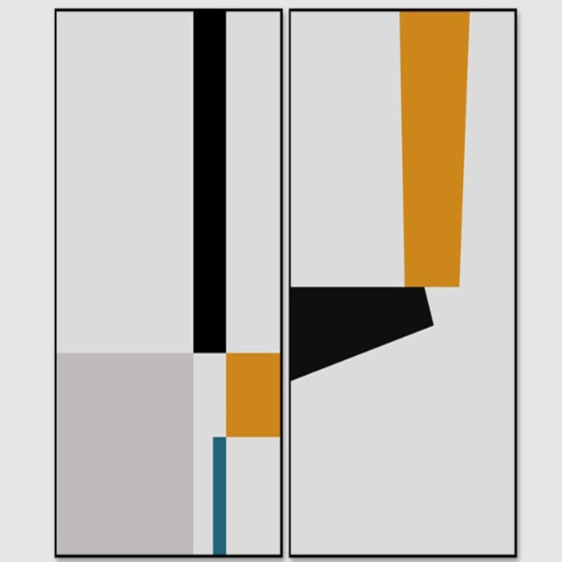 Minimalistische abstrakte Wandkunst Galerie Skandinavien - Leinwand Wandbild Malerei