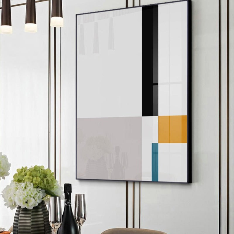 Minimalistische abstrakte Wandkunst Galerie Skandinavien - Leinwand Wandbild Malerei