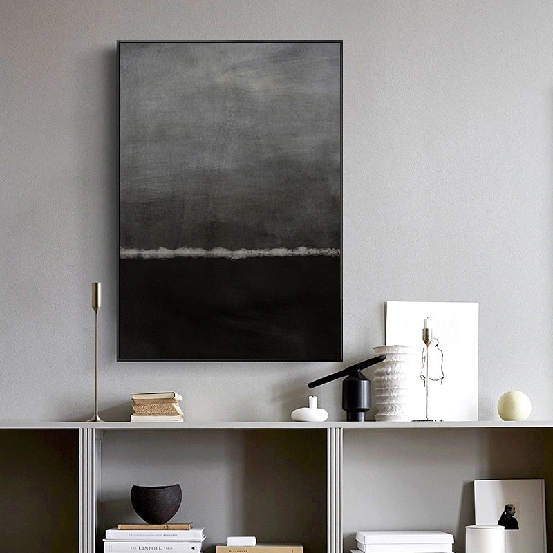 Bilder von Blau und Schwarz - Leinwand Wandkunst Gemälde