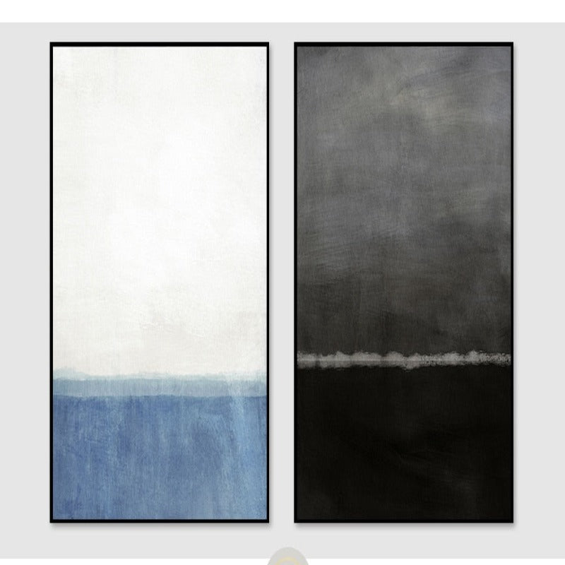 Bilder von Blau und Schwarz - Leinwand Wandkunst Gemälde