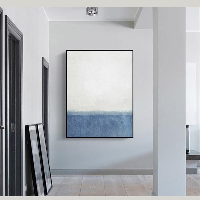 Bilder von Blau und Schwarz - Leinwand Wandkunst Gemälde