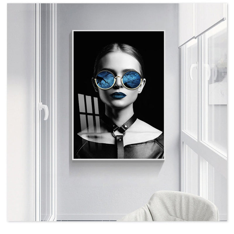 Wandbild mit Frauenfigur – Leinwandgemälde