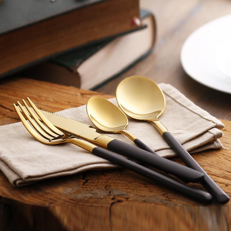 Hemingway Schwarz/Gold Besteck | Brehn