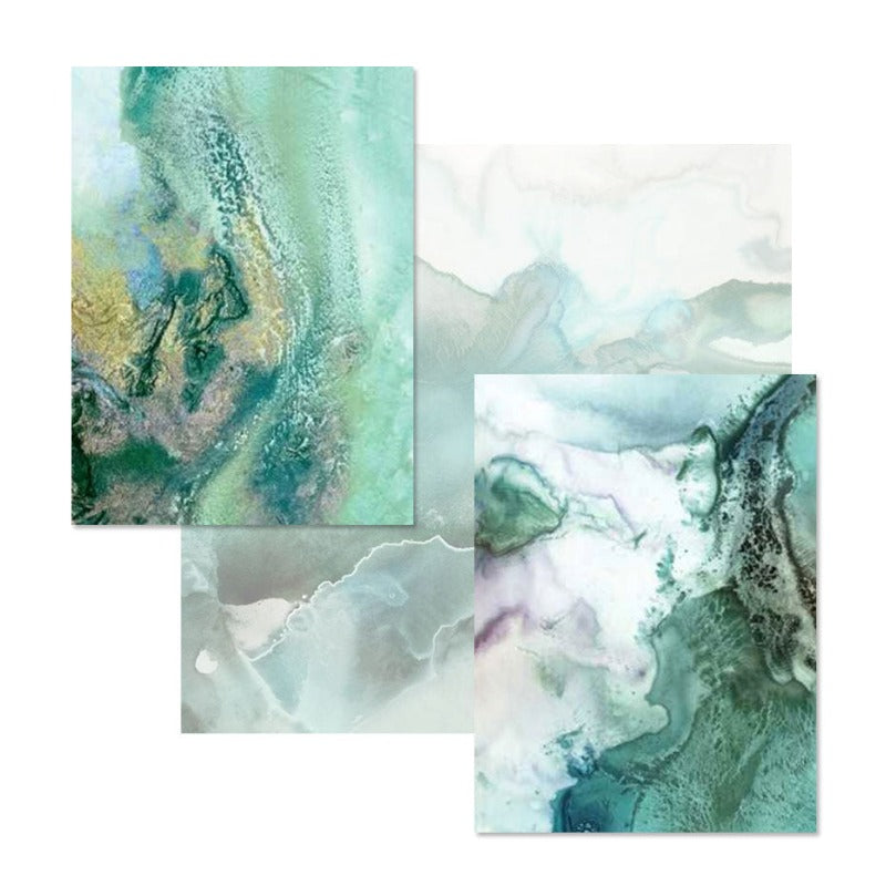 Mint Sea Marble - Leinwandbild