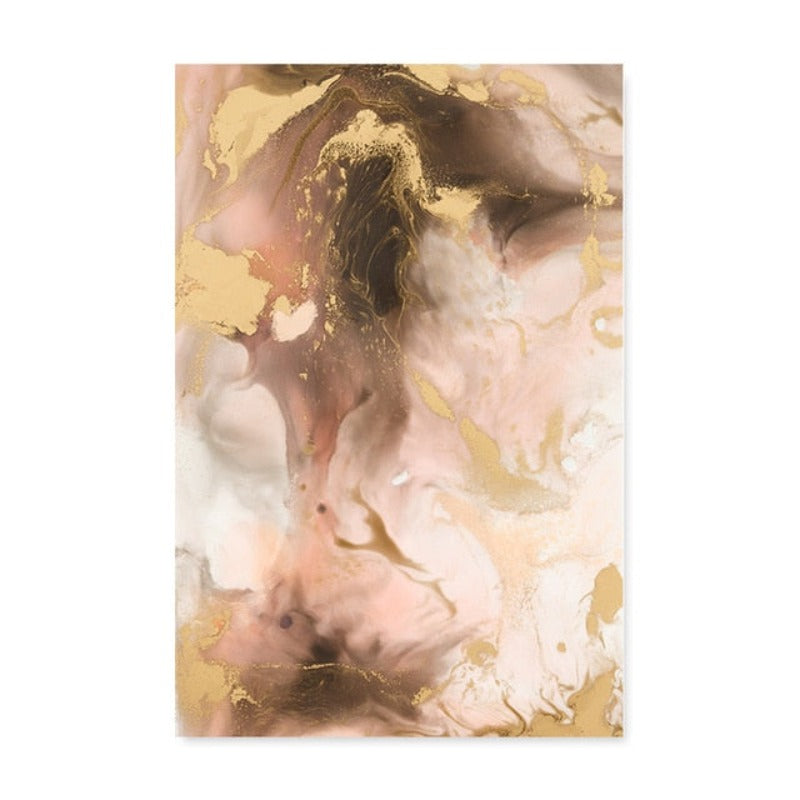 Modernes Gemälde mit Trockenblumen – Leinwandbild