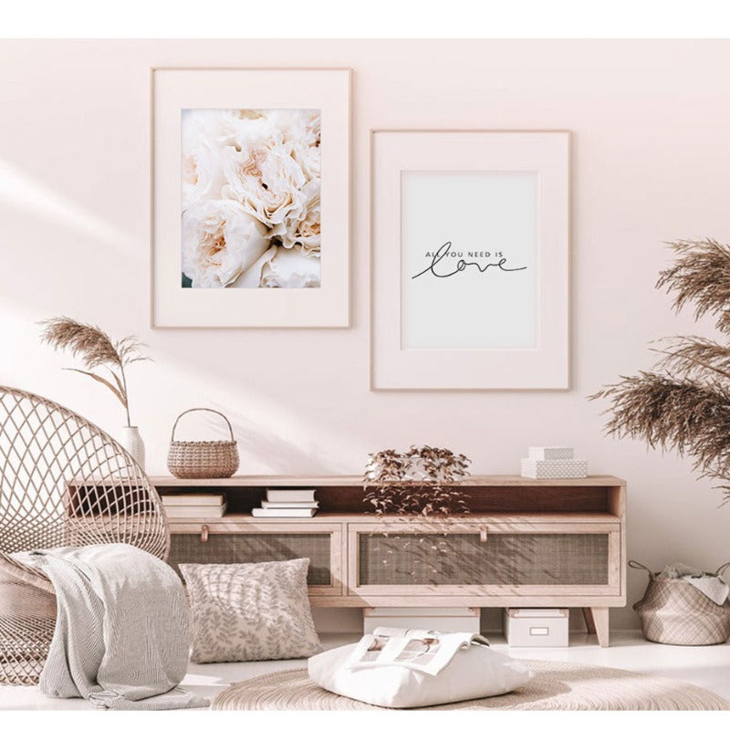 Blush Pink Pfingstrosen Wandkunst Bilder - Leinwand Wandkunst Gemälde