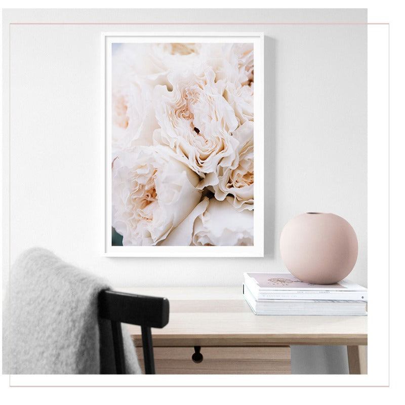 Blush Pink Pfingstrosen Wandkunst Bilder - Leinwand Wandkunst Gemälde