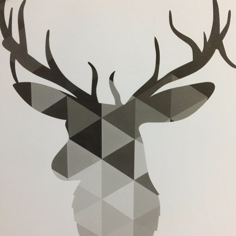 Geometrischer Reh Glaubenszitat - Leinwand Wandkunst Malerei