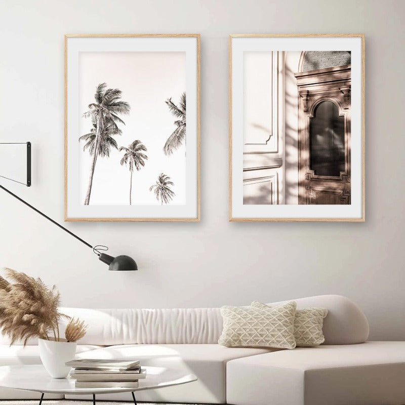 Palm Tree Landschaft Bohemian Stil - Leinwand Wandkunst Malerei