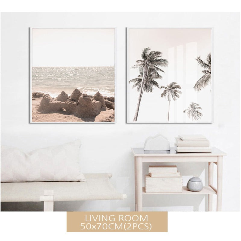 Palm Tree Landschaft Bohemian Stil - Leinwand Wandkunst Malerei
