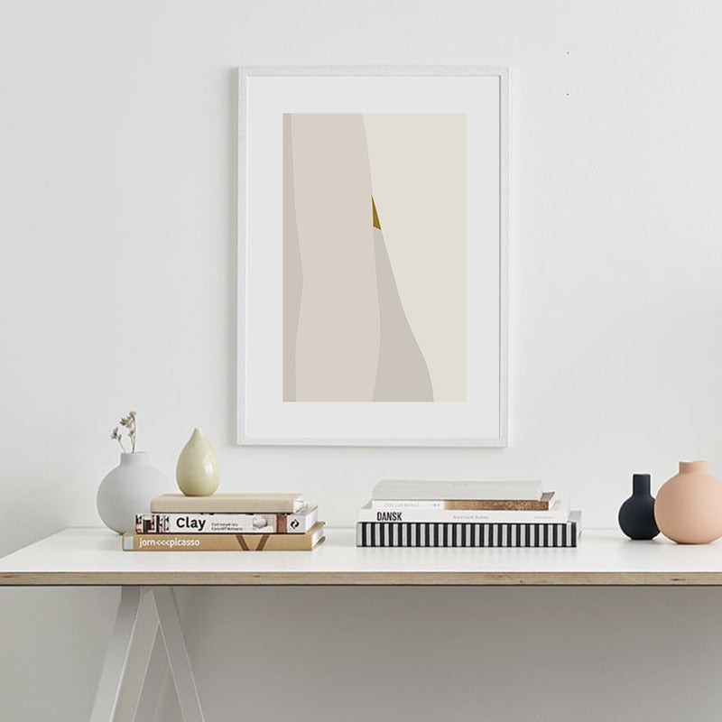 Minimalistische geometrische grafische abstrakte Galerie - Leinwand Wandkunst Gemälde