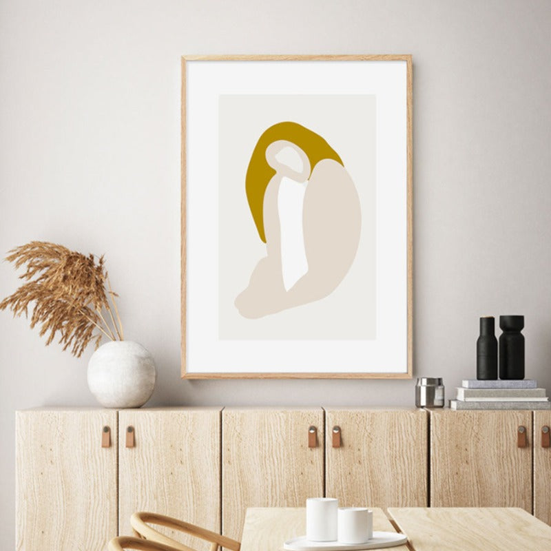 Minimalistische geometrische grafische abstrakte Galerie - Leinwand Wandkunst Gemälde