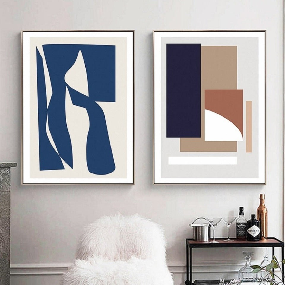 Skandinavische Moderne Kunst – Leinwandgemälde