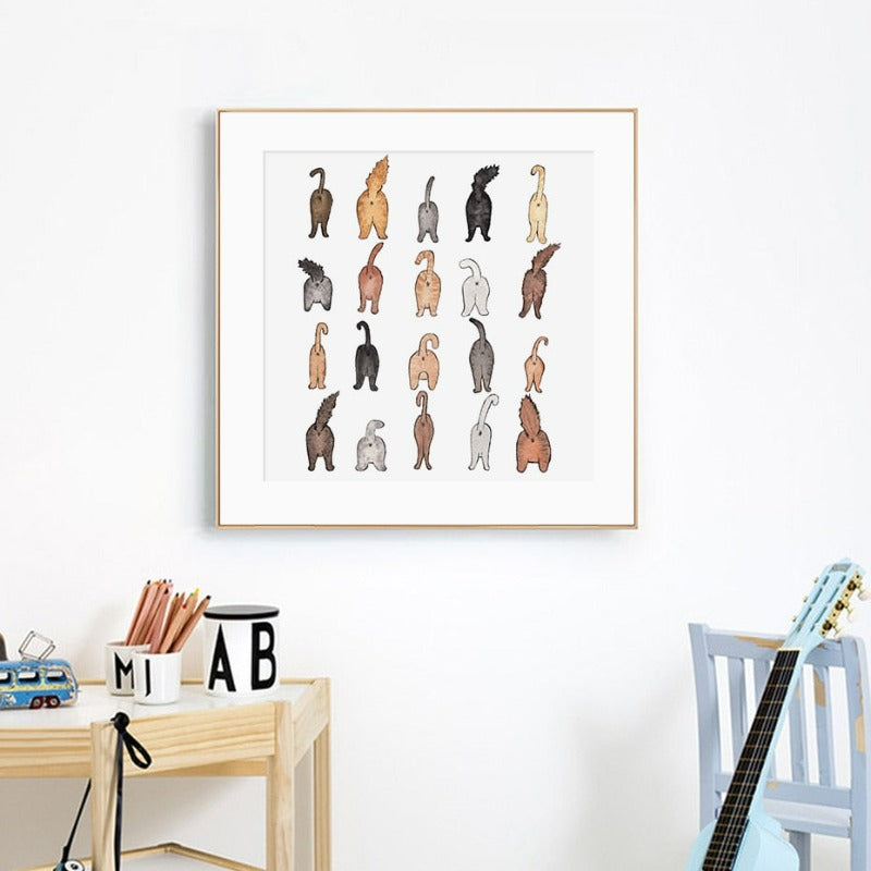 Katzen Von Back-Canvas Wandkunst Malerei