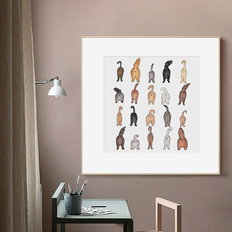 Katzen Von Back-Canvas Wandkunst Malerei