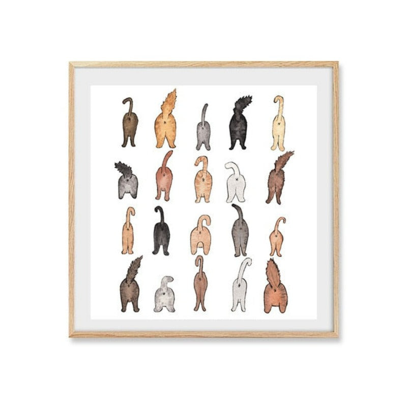 Katzen Von Back-Canvas Wandkunst Malerei