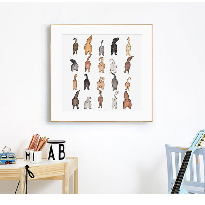 Katzen Von Back-Canvas Wandkunst Malerei