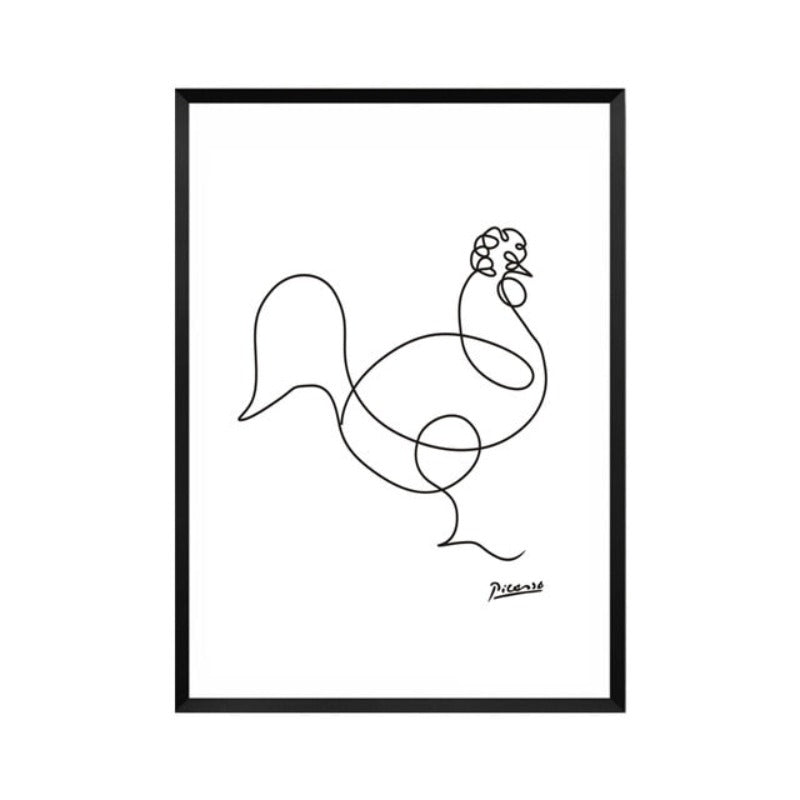 Tierskizzen - Leinwand Wandkunst Gemälde