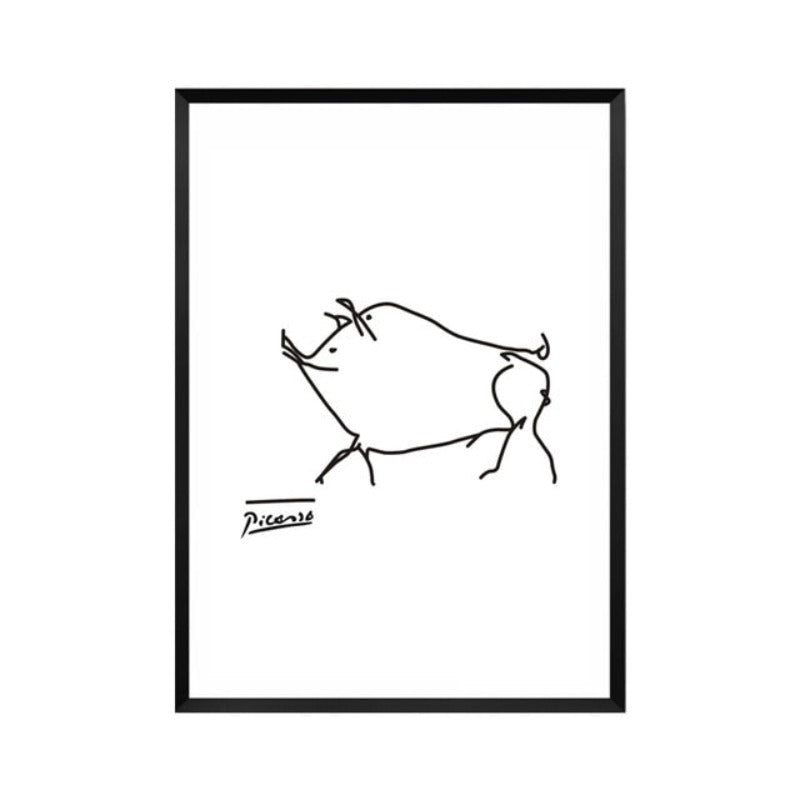 Tierskizzen - Leinwand Wandkunst Gemälde