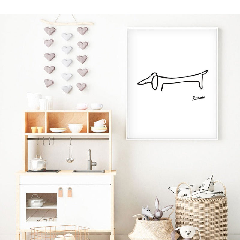 Tierskizzen - Leinwand Wandkunst Gemälde