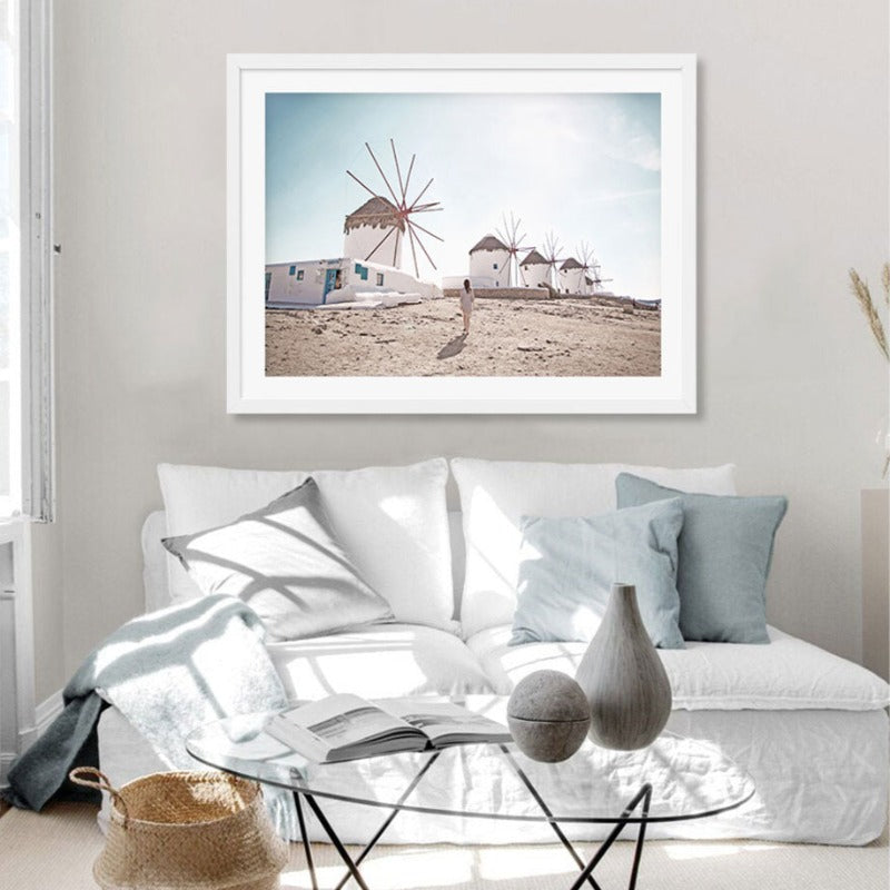 Luftaufnahme Brücke Landschaft - Leinwand Wandkunst Gemälde