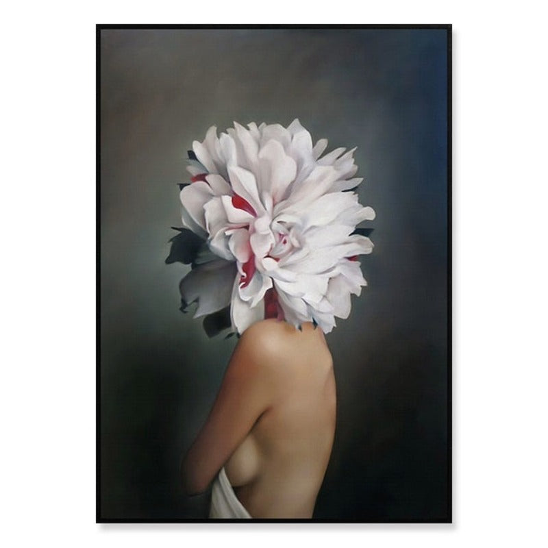 Floral Girl Wandkunst Bilder Schönheit - Leinwand Wandkunst Malerei
