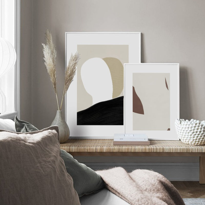 Minimalistische geometrische abstrakte Wandkunstbilder - Leinwand Wandkunst Malerei
