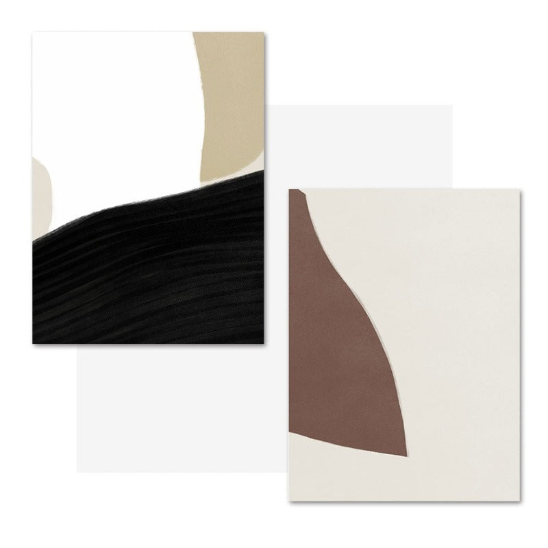 Minimalistische geometrische abstrakte Wandkunstbilder - Leinwand Wandkunst Malerei