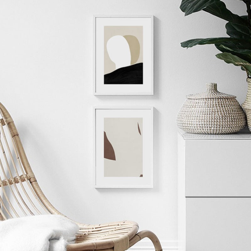 Minimalistische geometrische abstrakte Wandkunstbilder - Leinwand Wandkunst Malerei