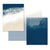 Abstraktes Aquarellgemälde in Marineblau und Beige – Leinwandbild