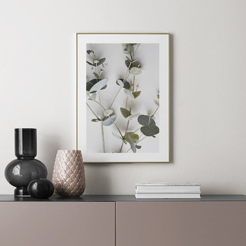 Botanische Eukalyptusblätter - Leinwand Wandkunst Malerei
