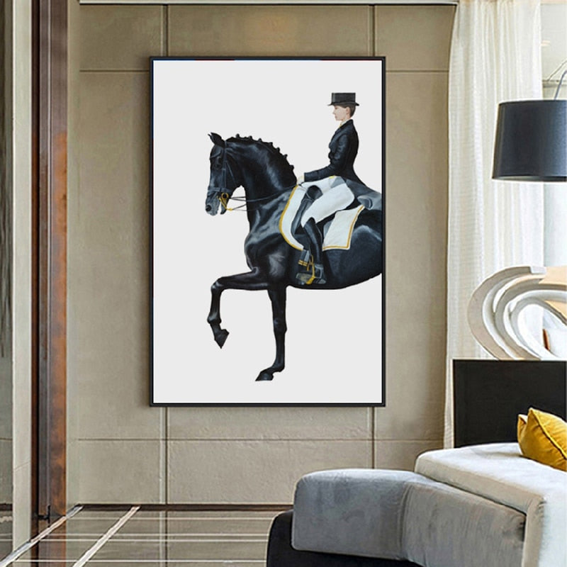 Luxuriöse Figur Pferd - Leinwand Wandkunst Malerei