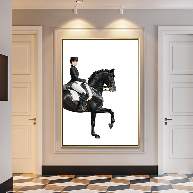 Luxuriöse Figur Pferd - Leinwand Wandkunst Malerei