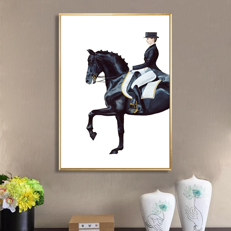 Luxuriöse Figur Pferd - Leinwand Wandkunst Malerei