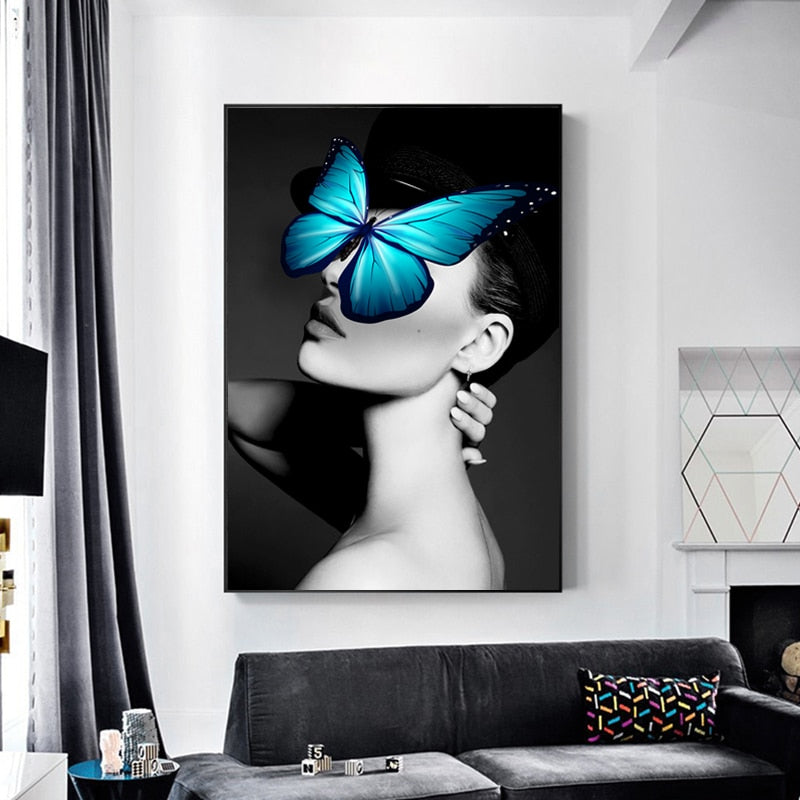 Wandbild mit Frauenfigur – Leinwandgemälde