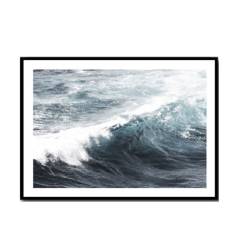 Moderne Welle Küstenpalme Seascape - Leinwand Wandkunst Gemälde
