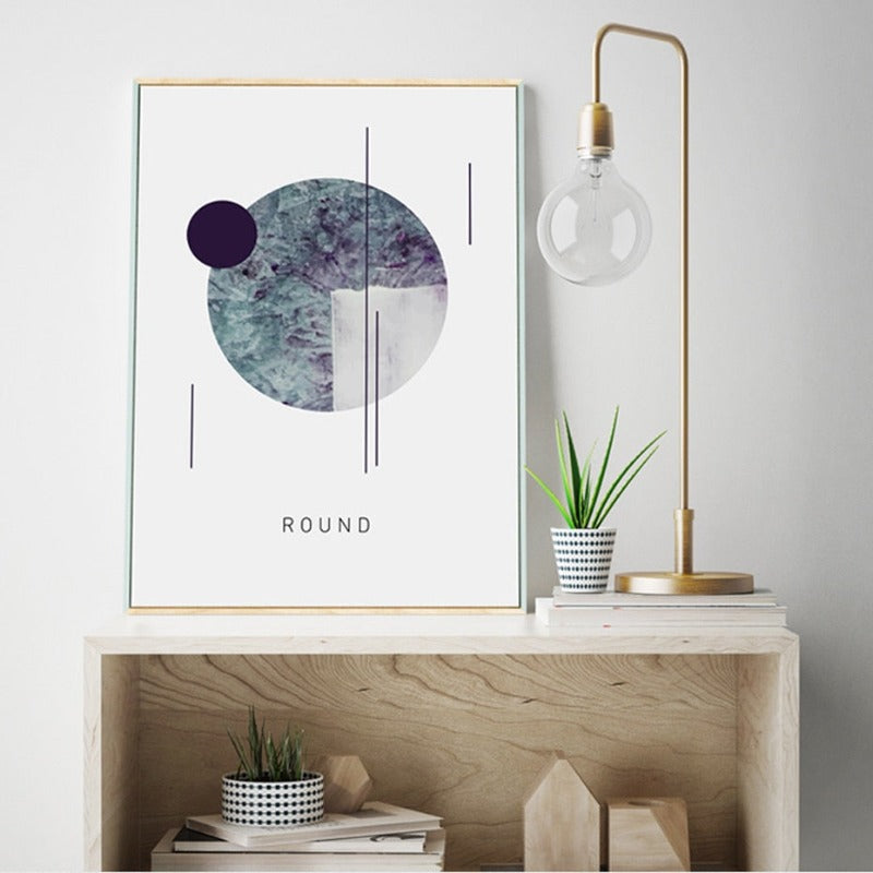Geometrische nordische Formen - Leinwand Wandkunst Malerei
