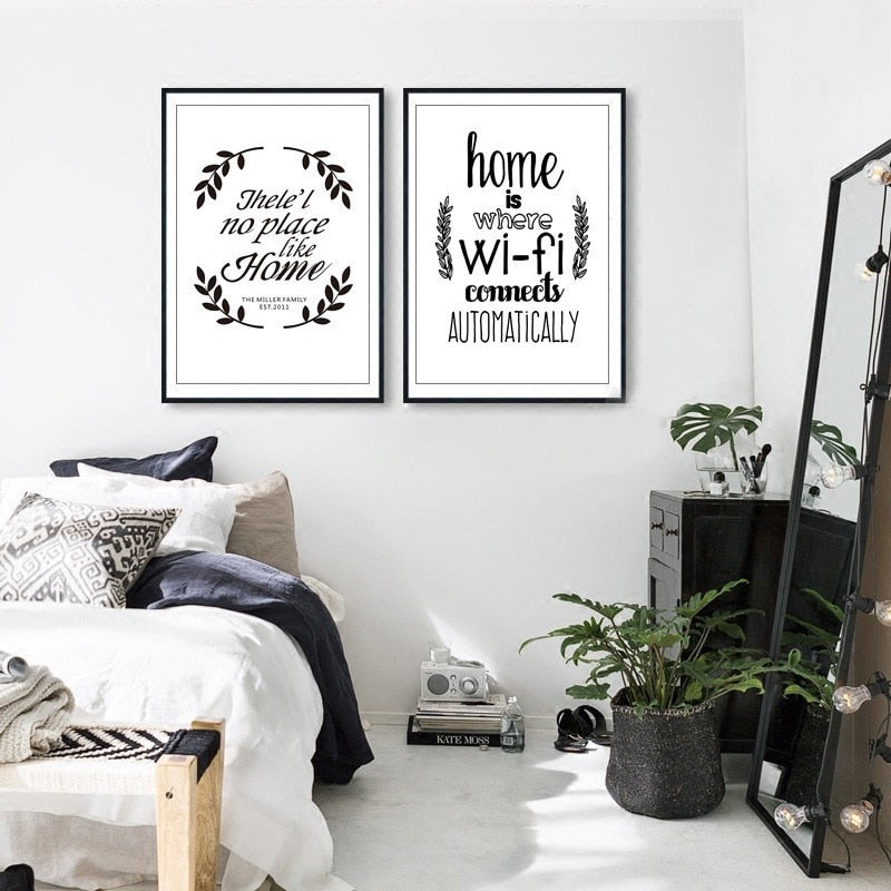Home Zitate Minimalistisch Nordisch - Canvas Wandkunst Gemälde