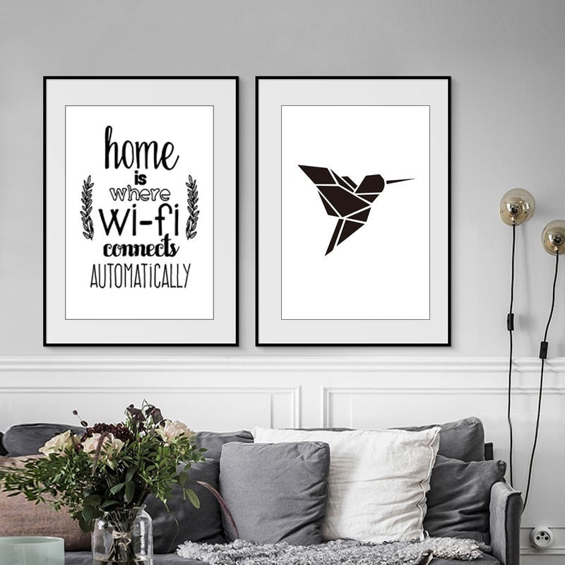 Home Zitate Minimalistisch Nordisch - Canvas Wandkunst Gemälde