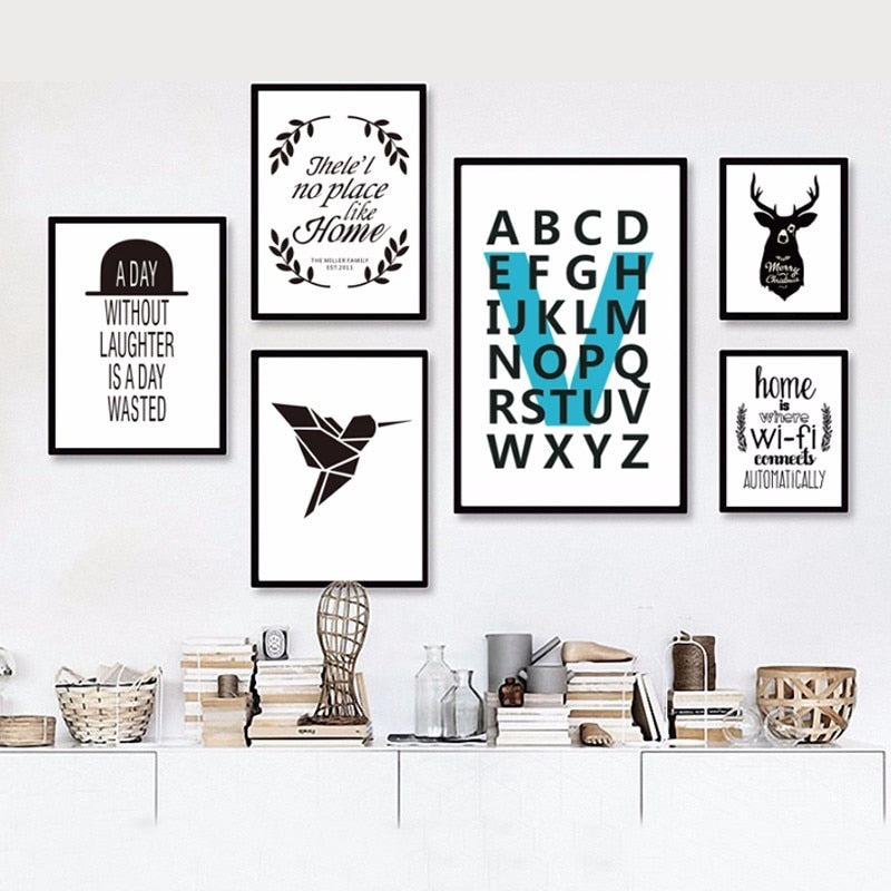 Home Zitate Minimalistisch Nordisch - Canvas Wandkunst Gemälde