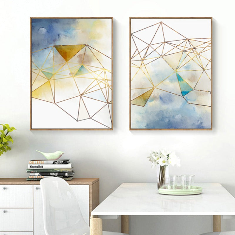 Geometrische Linie - Leinwand Wandkunst Gemälde