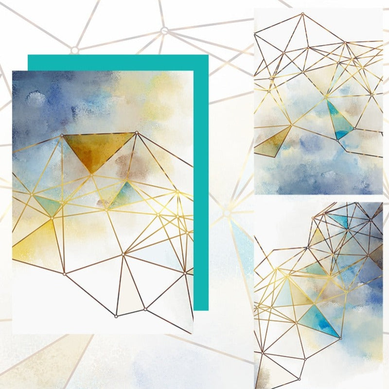 Geometrische Linie - Leinwand Wandkunst Gemälde