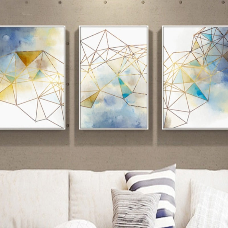 Geometrische Linie - Leinwand Wandkunst Gemälde