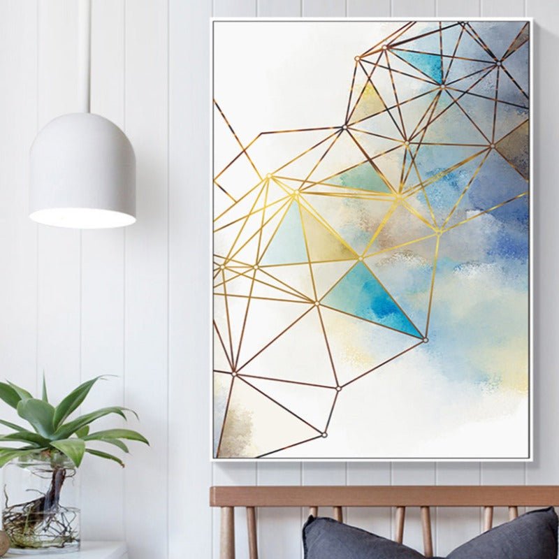 Geometrische Linie - Leinwand Wandkunst Gemälde