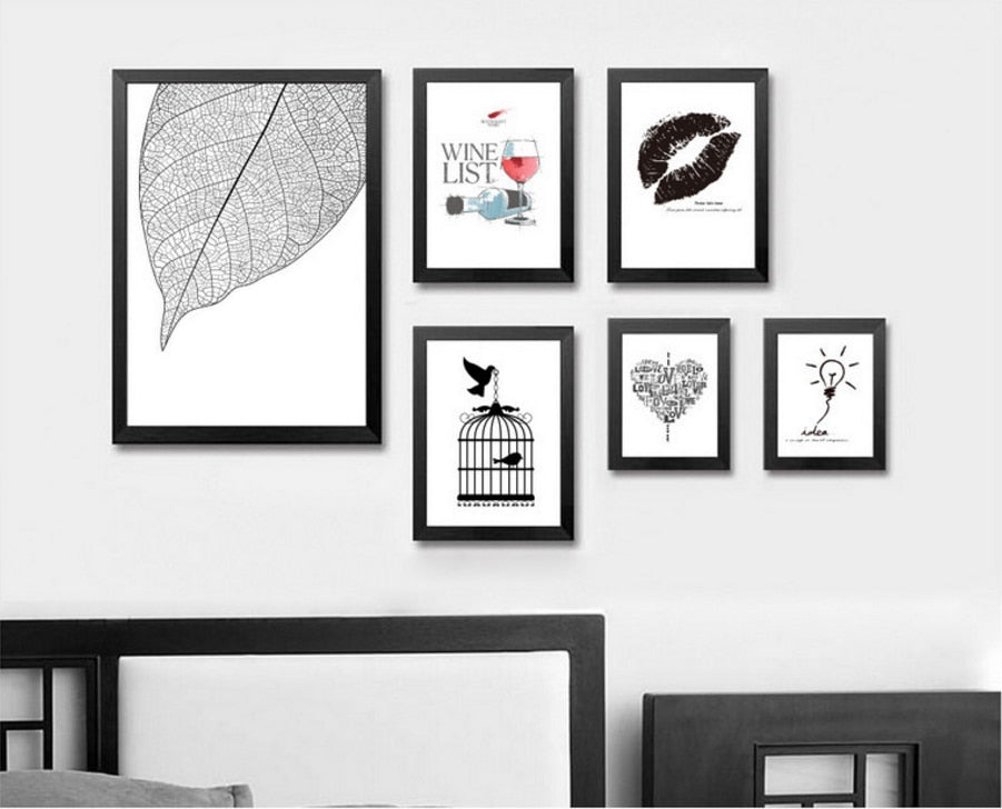 Liebe Herz Wein Drucke Küchenposter - Leinwand Wandkunst Malerei