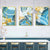 Blaue Druckposter - Leinwand Wandkunstmalerei