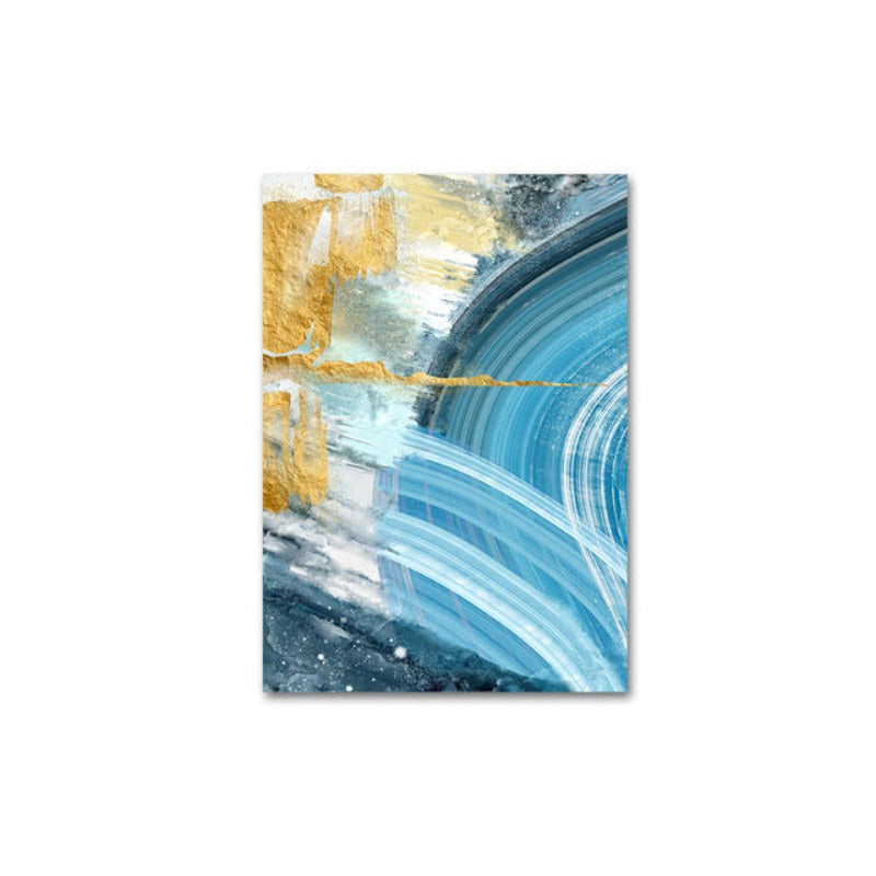 Blaue Druckposter - Leinwand Wandkunstmalerei