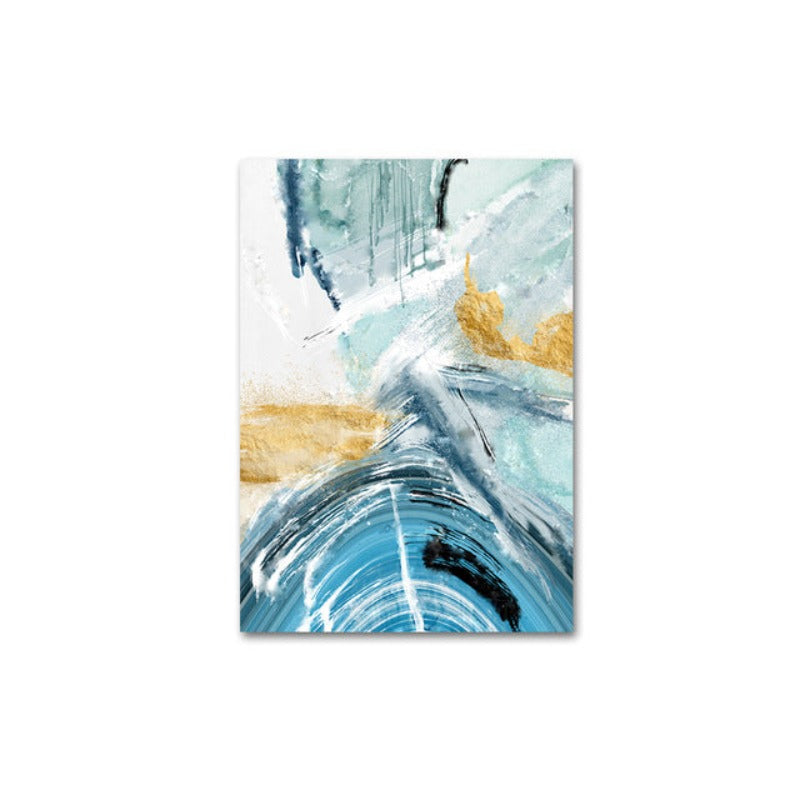Blaue Druckposter - Leinwand Wandkunstmalerei